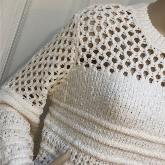 IVORY LAZER CUT SWEATER - Picture 4 of 7